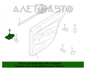 Controlul geamului electric din spate dreapta Mitsubishi Outlander Sport ASX 10-