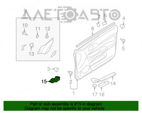 Controlul geamului electric din partea dreapta față a Mitsubishi Outlander Sport ASX 10-