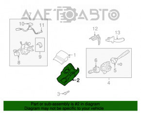 Învelișul coloanei de direcție Mitsubishi Galant 04-12