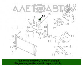 Capacul rezervorului de expansiune al sistemului de răcire Mitsubishi Outlander 14-21