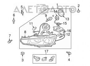 Lampa de xenon Mitsubishi Outlander Sport ASX 10-