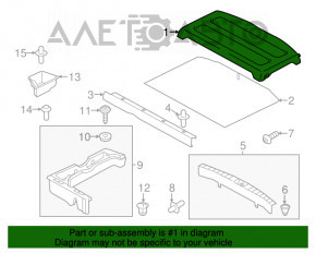 Raftul din spate Mitsubishi Outlander Sport ASX 10 - negru