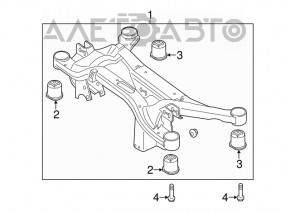 Șuruburile de fixare a suportului de spate 4 bucăți Audi A3 8V 15-20 12x115