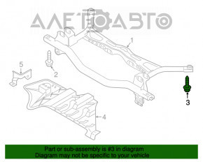 Șuruburile de fixare a suportului de suspensie frontală, 4 bucăți, VW Jetta 19- 95mm.