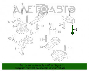 Șuruburile de fixare a suportului de subramă față 2 bucăți VW Passat b7 12-15 SUA 92mm