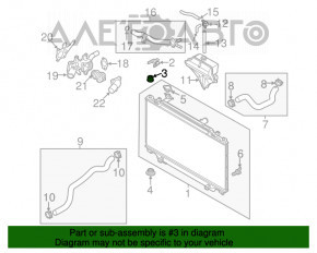 Suportul radiatorului dreapta sus Mazda CX-5 17- cauciuc