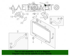 Capacul rezervorului de expansiune al sistemului de răcire Mazda 3 14-18 BM