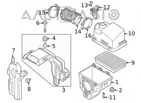 Receptor de aer Mazda 6 13-21 2.5 nou OEM original