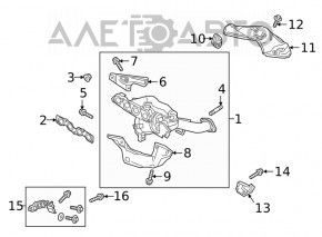 Кронштейн выпускного коллектора Mazda CX-5 17-