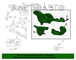 Colectorul de evacuare cu catalizator pentru Mazda CX-5 16 FWD 2.5