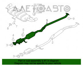 Tubul de eșapament cu catalizator pentru Mazda CX-5 16 FWD 2.5