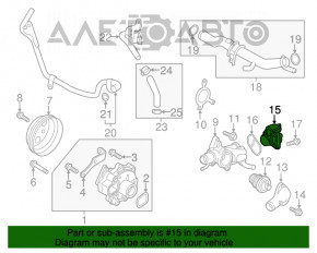 Corpul senzorului de temperatură a lichidului de răcire Mazda CX-9 16- cu senzor