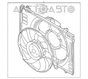 Difuzorul carcasei radiatorului asamblat Mazda CX-9 16- nou original OEM