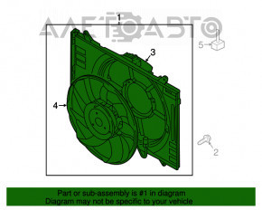 Difuzorul carcasei radiatorului asamblat Mazda CX-9 16- nou original