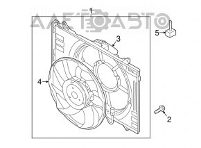 Difuzorul carcasei radiatorului asamblat Mazda CX-9 16- nou original