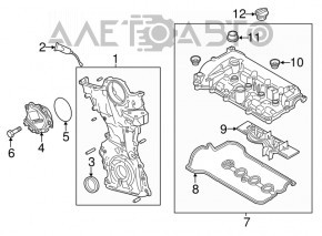 Передняя крышка двигателя Mazda CX-5 17- 2.5