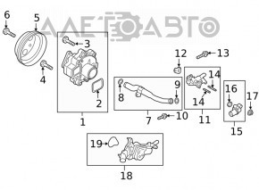 Furtunul de răcire a metalului Mazda CX-5 17- 2,5