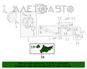 Corpul termostatului Mazda CX-5 17- în asamblare cu supapa