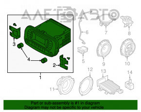 Магнитофон радио Kia Soul 14-19