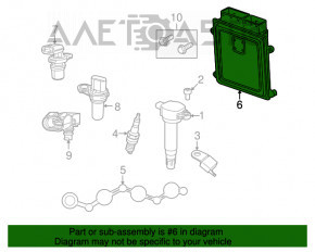 Blocul ECU al calculatorului motorului Jeep Compass 11-16 2.0