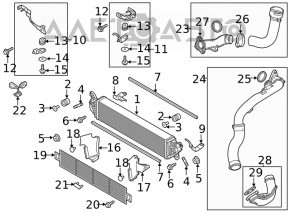 Suportul intercoolerului stânga Mazda CX-9 16- nou original