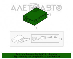 Blocul de presiune a anvelopelor TPMS Jaguar F-Pace X761 17