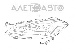 Фара передняя правая в сборе Jaguar F-Pace X761 17-20 LED