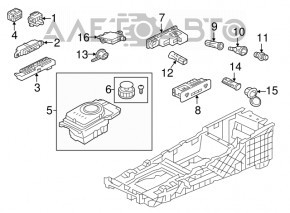 Блок кнопок центральной консоли Jaguar F-Pace X761 17-20 под stop-go