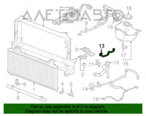 Патрубок интеркулера нижний Jaguar F-Pace X761 17-20 AJ126, 2.0t, 2.0d