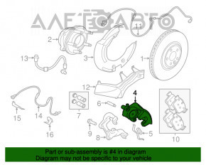 Suportul frontal stânga Jaguar F-Pace X761 17-20 ruginit