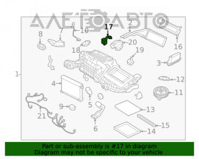 Actuatorul motorului care acționează ventilatorul de încălzire pentru ventilația Jaguar F-Pace X761 17-