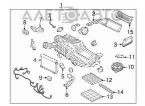 Ventilatorul de încălzire a aerului condiționat Jaguar F-Pace X761 17-