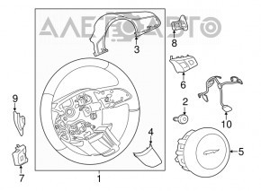 Butonul de control de pe volanul drept al Jaguar F-Pace X761 17-20 cu încălzirea volanului