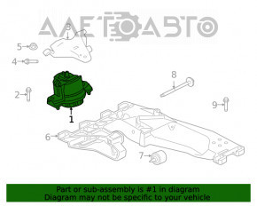 Pernele motorului dreapta Jaguar F-Pace X761 17-20 3.0