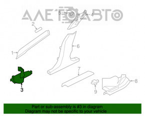 Capacul suportului frontal dreapta inferioara Jaguar F-Pace X761 17-20 maro, zgarieturi