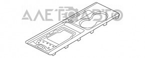 Capacul consolei centrale cu suport pentru pahar Jaguar F-Pace X761 17-20 negru lucios