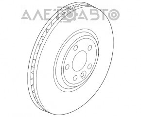 Placă de frână față stânga Jaguar F-Pace X761 17- 350mm pentru R18, R19