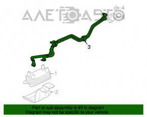 Tuburile de răcire a cutiei de viteze Jaguar F-Pace X761 17- AJ126, AJ133