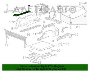 Capacul de acoperire a arcului drept superior Jaguar F-Pace X761 17- negru