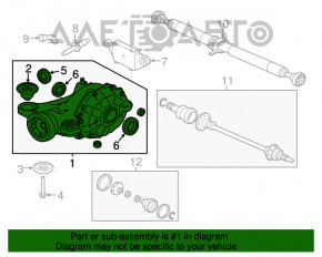 Задний дифференциал редуктор Jaguar F-Pace X761 17-22 AJ126