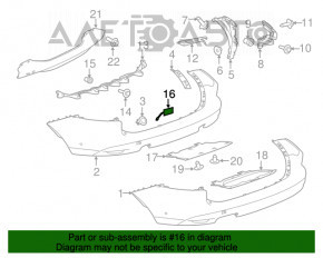 Capacul carligului de tractare din bara spate dreapta pentru Jaguar F-Pace X761 17-20