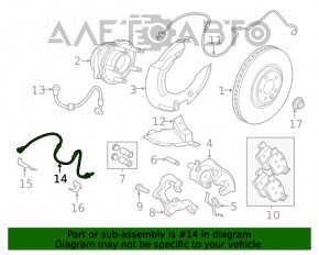 Датчик ABS передний правый Jaguar F-Pace X761 17 AJ126, 2.0d