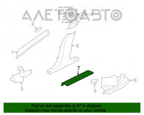 Capac prag dreapta fata Jaguar F-Pace X761 17-20 maro cu iluminare