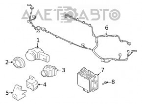 Парктроник передний внутренний Jaguar F-Pace X761 17 OEM