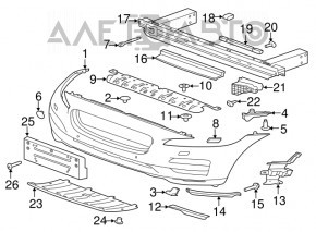 Aparator bara fata stanga Jaguar F-Pace X761 17-20 nou original OEM