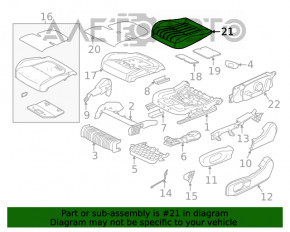 Scaunul pasagerului Jaguar F-Pace X761 17-20 cu airbag, electric, încălzire, ventilație, perforație, piele bej.