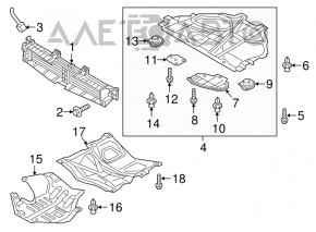 Jaluzele deflectorului radiatorului asamblate Mazda CX-9 16- cu motoras