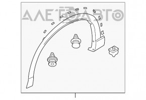 Capacul aripii fata stanga Mazda CX-9 16- nou, neoriginal.