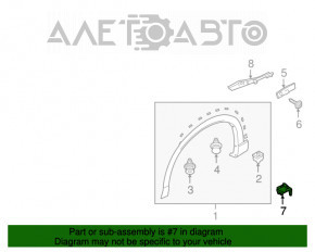 Fixarea capacului aripii fata stanga Mazda CX-9 16-