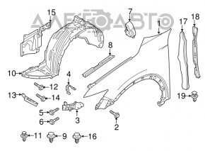 Protecția arcului lateral frontal dreapta Mazda CX-5 13-16